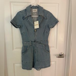 NWT Show Me Your Mumu Jean Romper XS